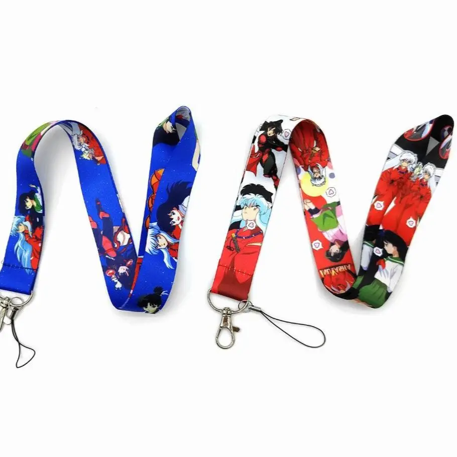 

Мультяшный шнурок для ключей Inuyasha, держатели для ID-значков, нашейные ремни с животными для телефона с брелоком, аксессуары для телефона D042