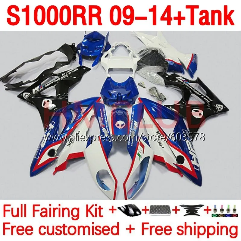 

+Tank blue black Injection For BMW S 1000RR S1000 RR S1000RR 09 10 11 12 13 14 2009 2010 2011 2012 2013 2014 Fairing 169No.29
