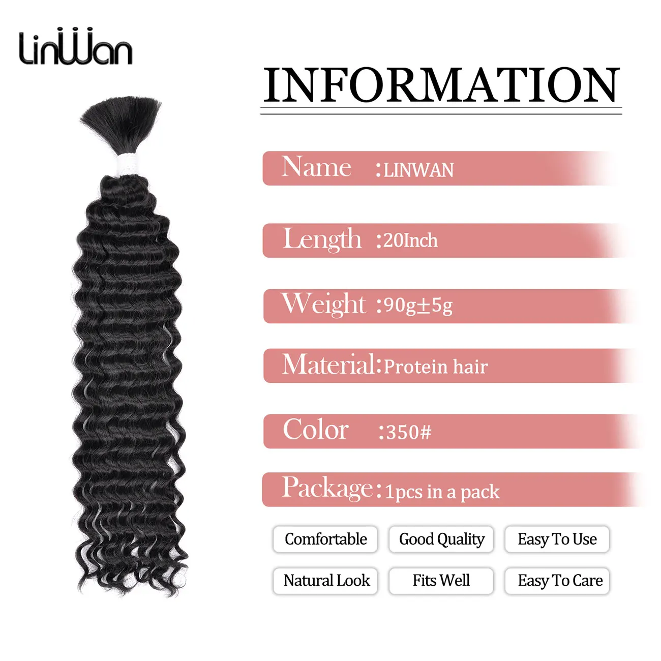 Синтетические глубокие волнистые волосы для Плетения КОС 90 г без уточка глубокая