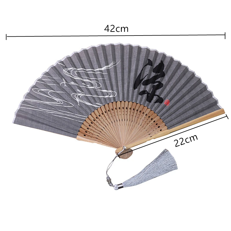 Ручной складной веер для украшения дома льняные танцевальные вееры антикварная