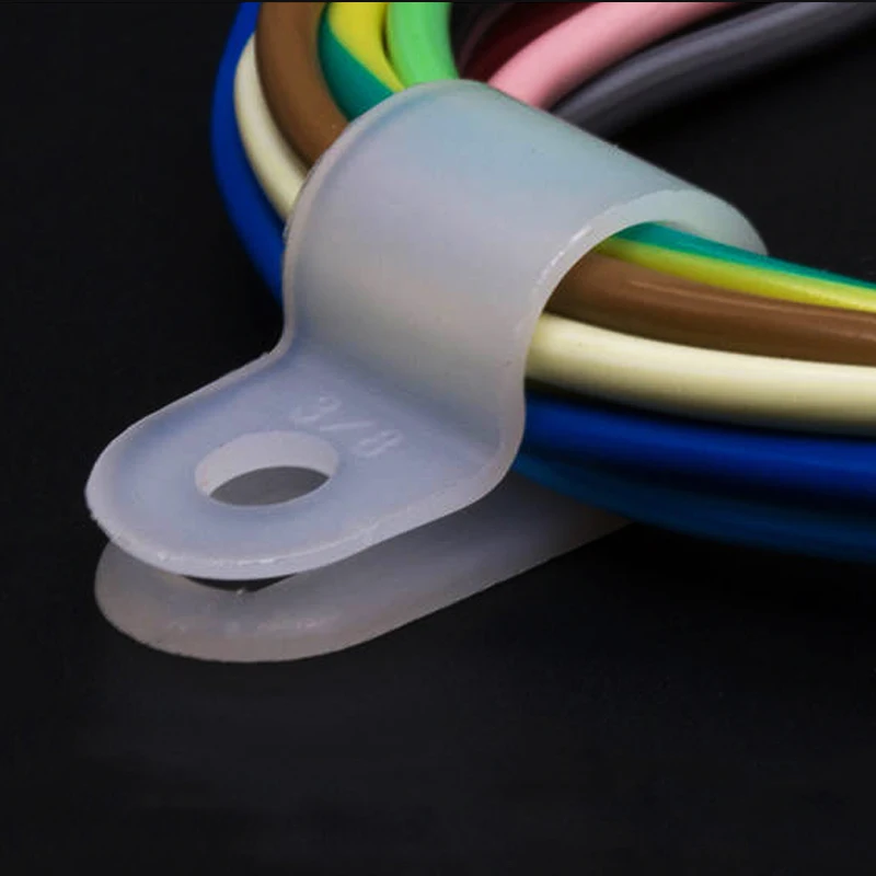 PA66 Nylon Wire Fixing Clip R-type U-type Card UC Buckle Wall Cable Management Wiring Routing Button |