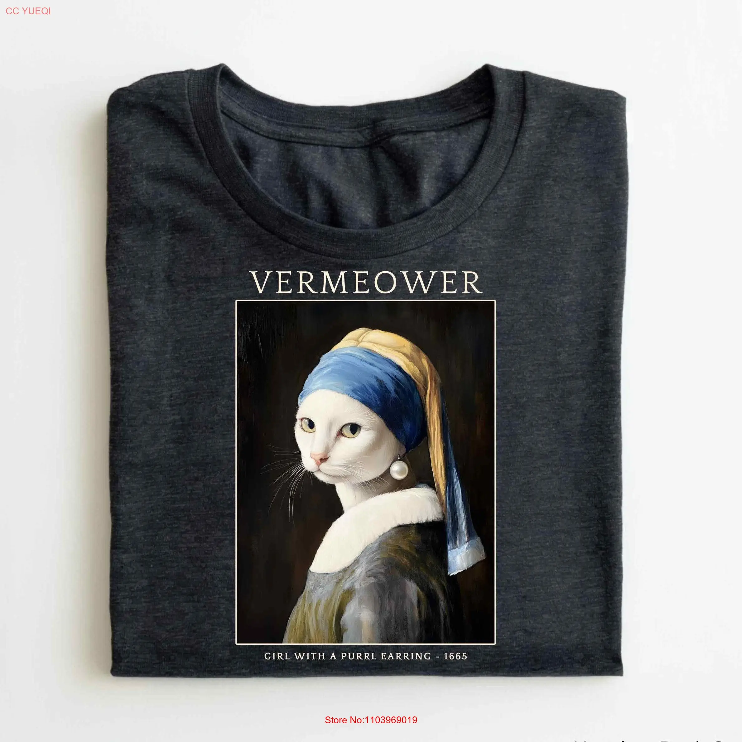 Футболка Vermeower Girl With A Purrl Earring из хлопка