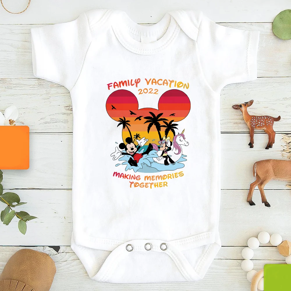 

Mickey Minnie Funny Print Disney Romper Baby Girl Boys Clothes Summer Hot Sell Trend Newborn Jumpsuit Fashion Dropship Onesie