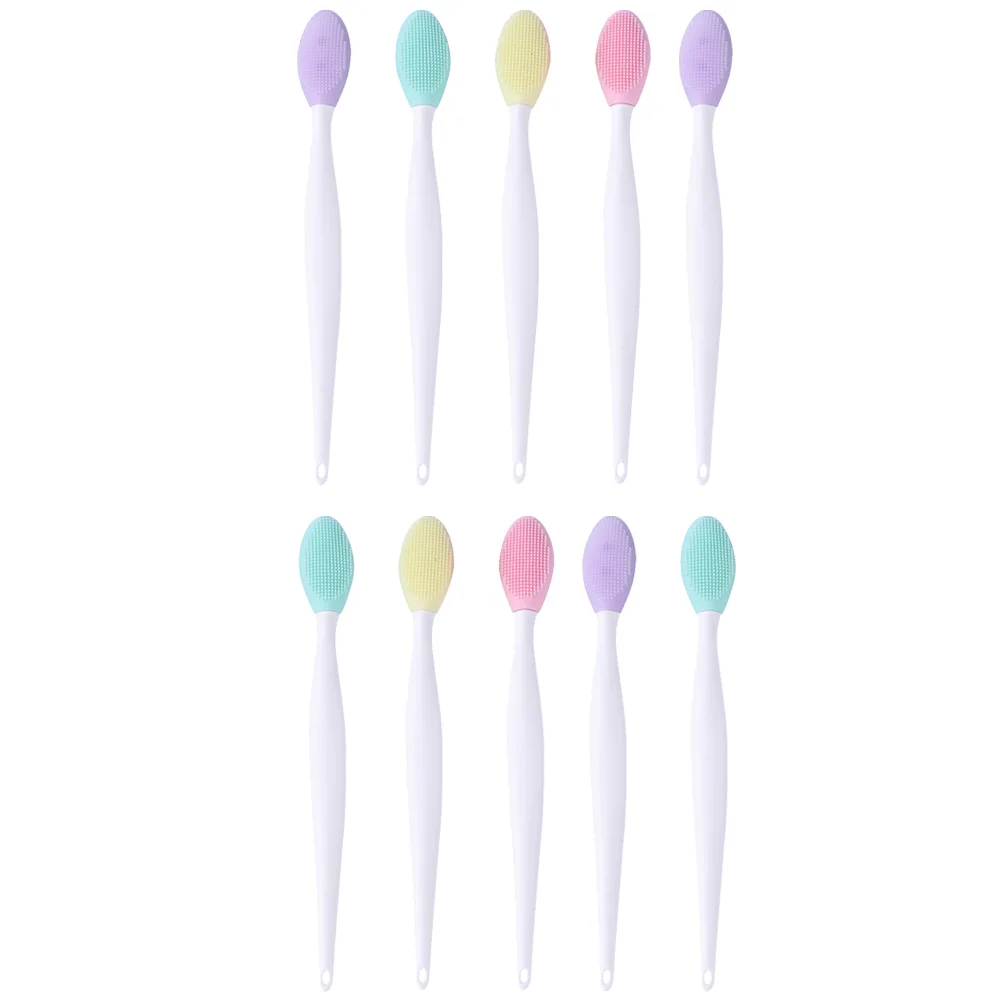 

10 Pcs Pet Silicone Toothbrushes Dog Accessories Double Sided Toy Pets Chew Cat