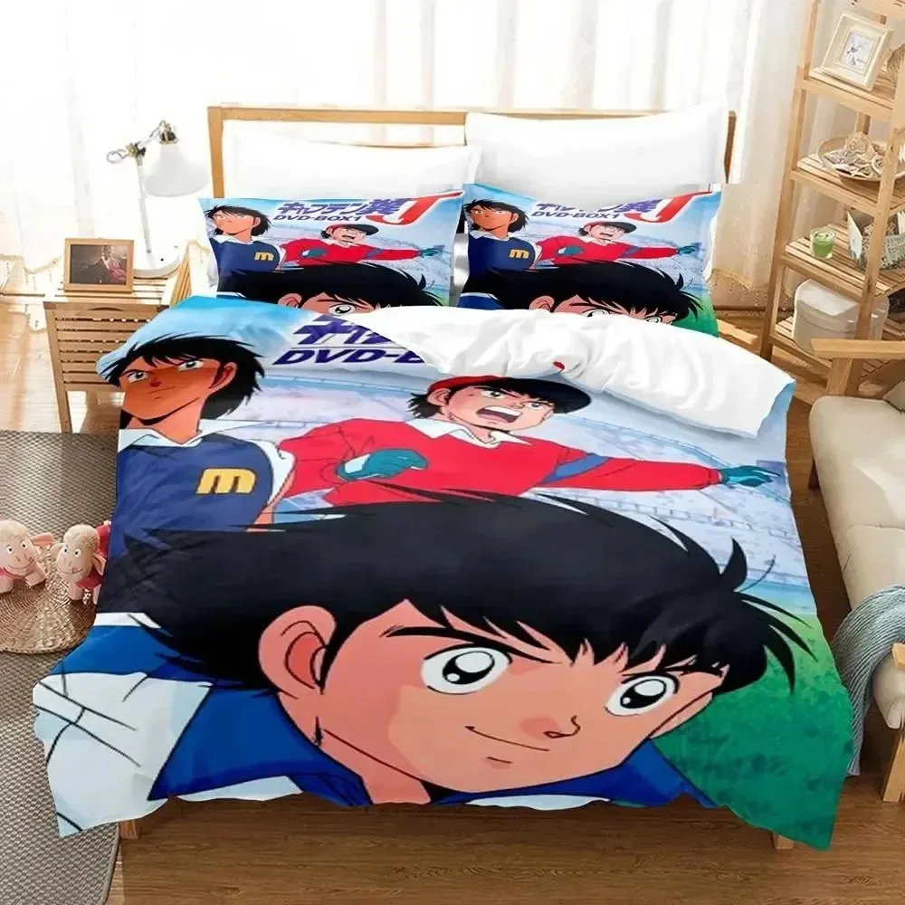 Комплект постельного белья с рисунком из аниме Captain Tsubasa для мальчиков и девочек