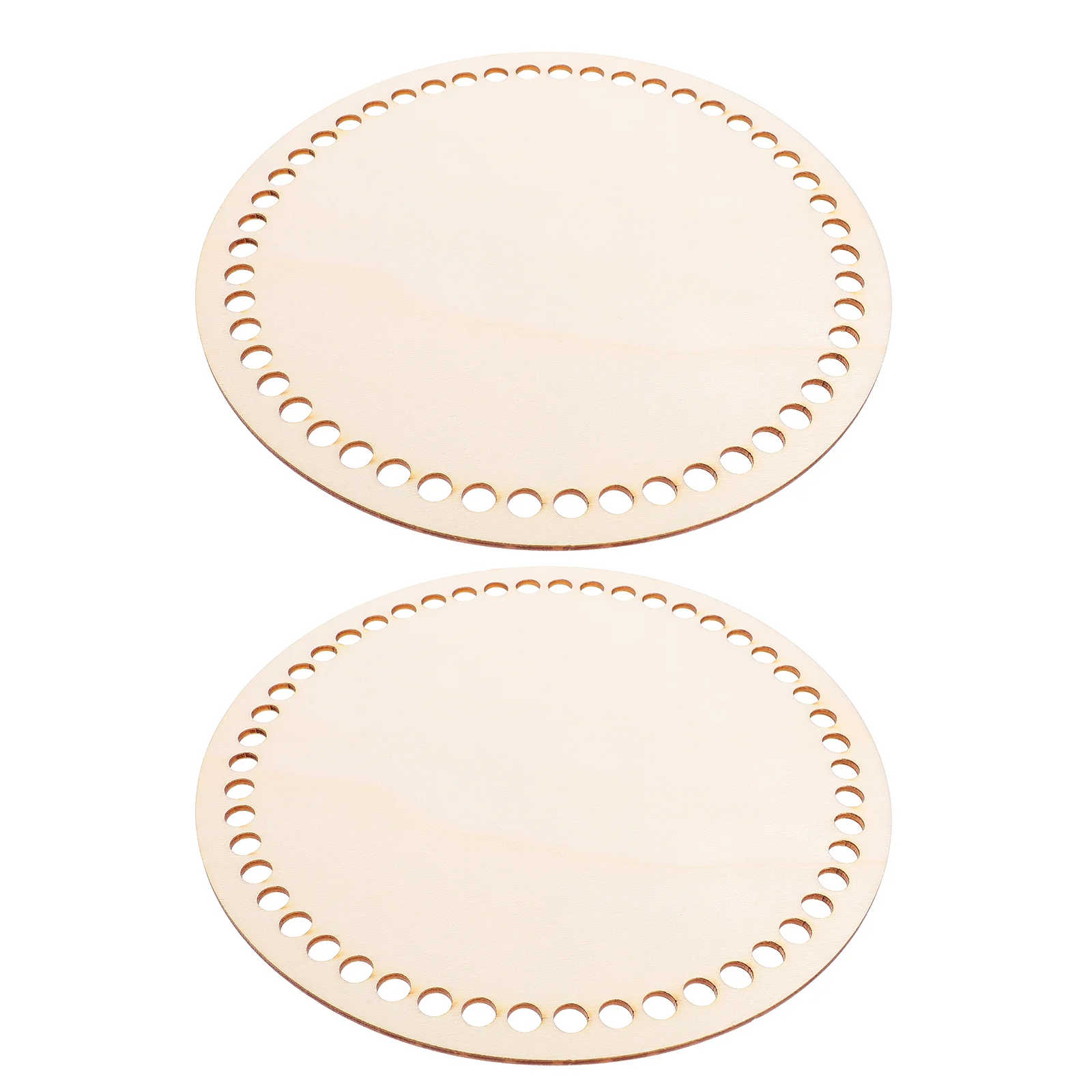 

2pcs DIY Crocheting Wood Base Basket Weaving Bottom Bag Wooden Knitting Base