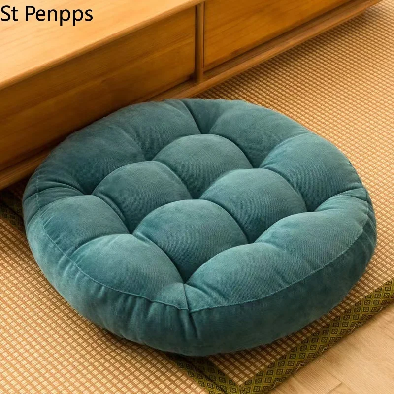 Домашняя напольная Подушка однотонная стеганная зимняя подушка круглая стул для
