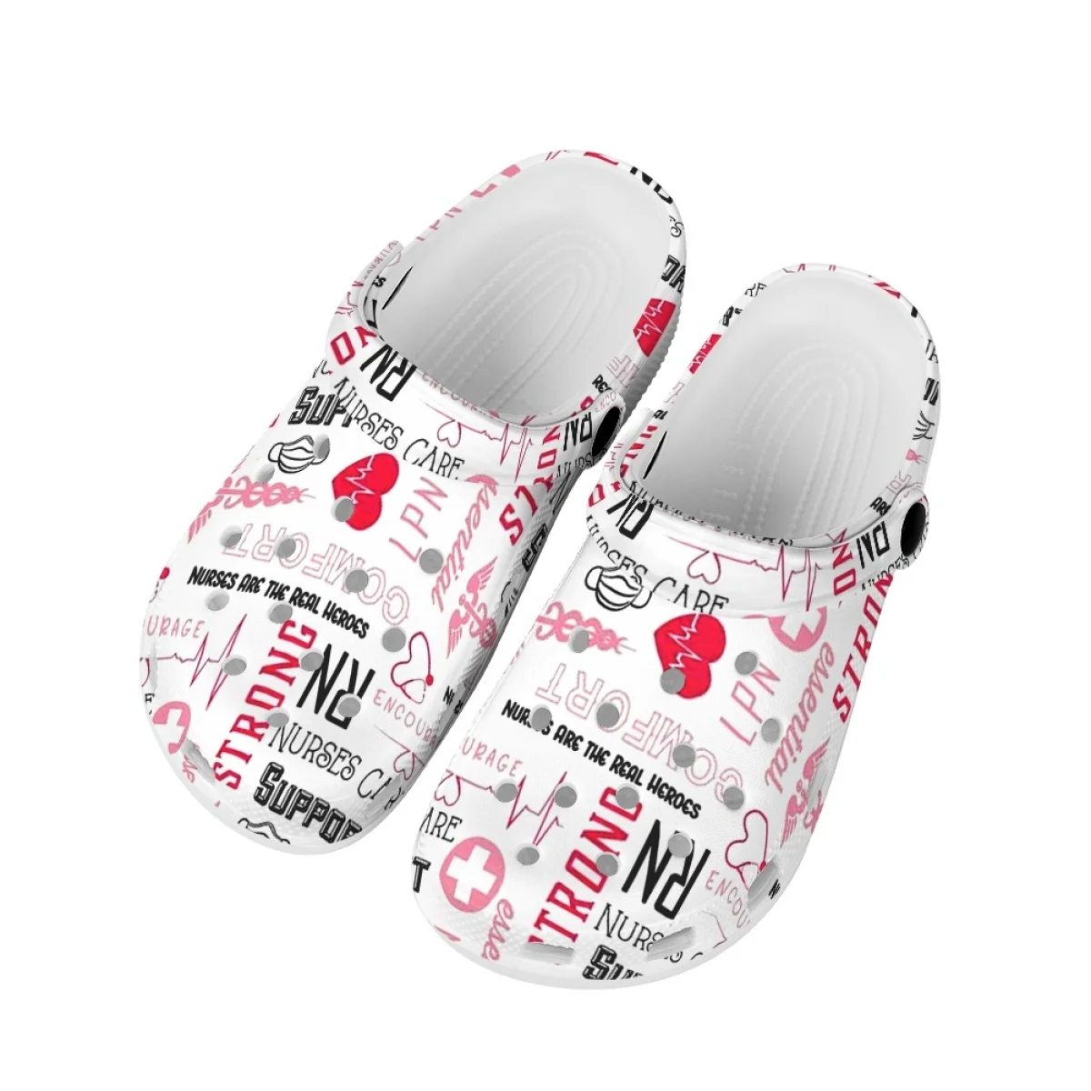 

Electrocardiogram Print Women Men Hole Sandals Hospital Works Nurse Doctor Professional Pride Non-Slip Durable Soft Sole Shoes