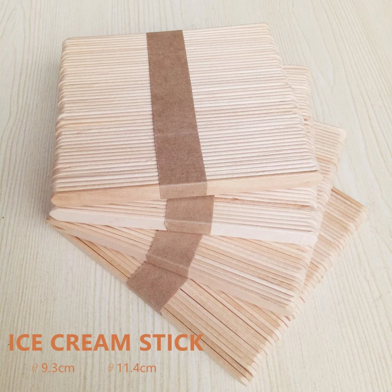 

Popsicle Wooden Stick 50/100 Pcs For Popsicle Ice Cream Stick Healthy Wooden Disposable DIY Ice Cream Mold Accessories Tools
