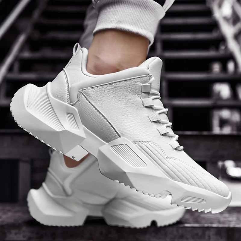 

Men's increased casual shoes shock absorption wear-resistant net red trend retro casual old shoes breathable light sports shoes