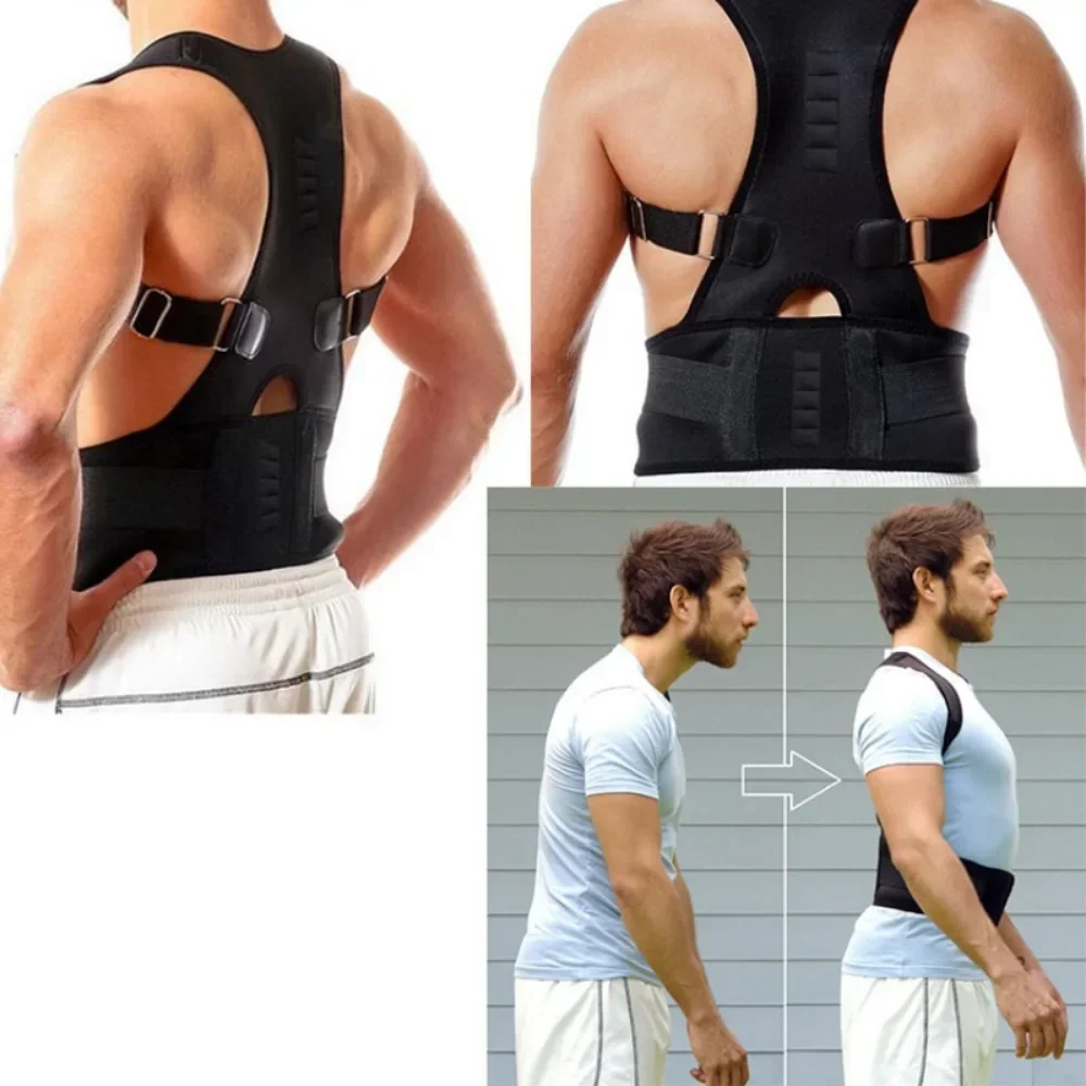 

Adjustable Magnet Supports Postura Corrector Corset Posture Back Braces Brace Straightener Shoulder Belt Corrector Top Lumbar