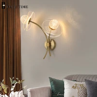 new gold led wall light home creative wall lamp for living room tv background wall bedroom bedside light indoor lighting fixture