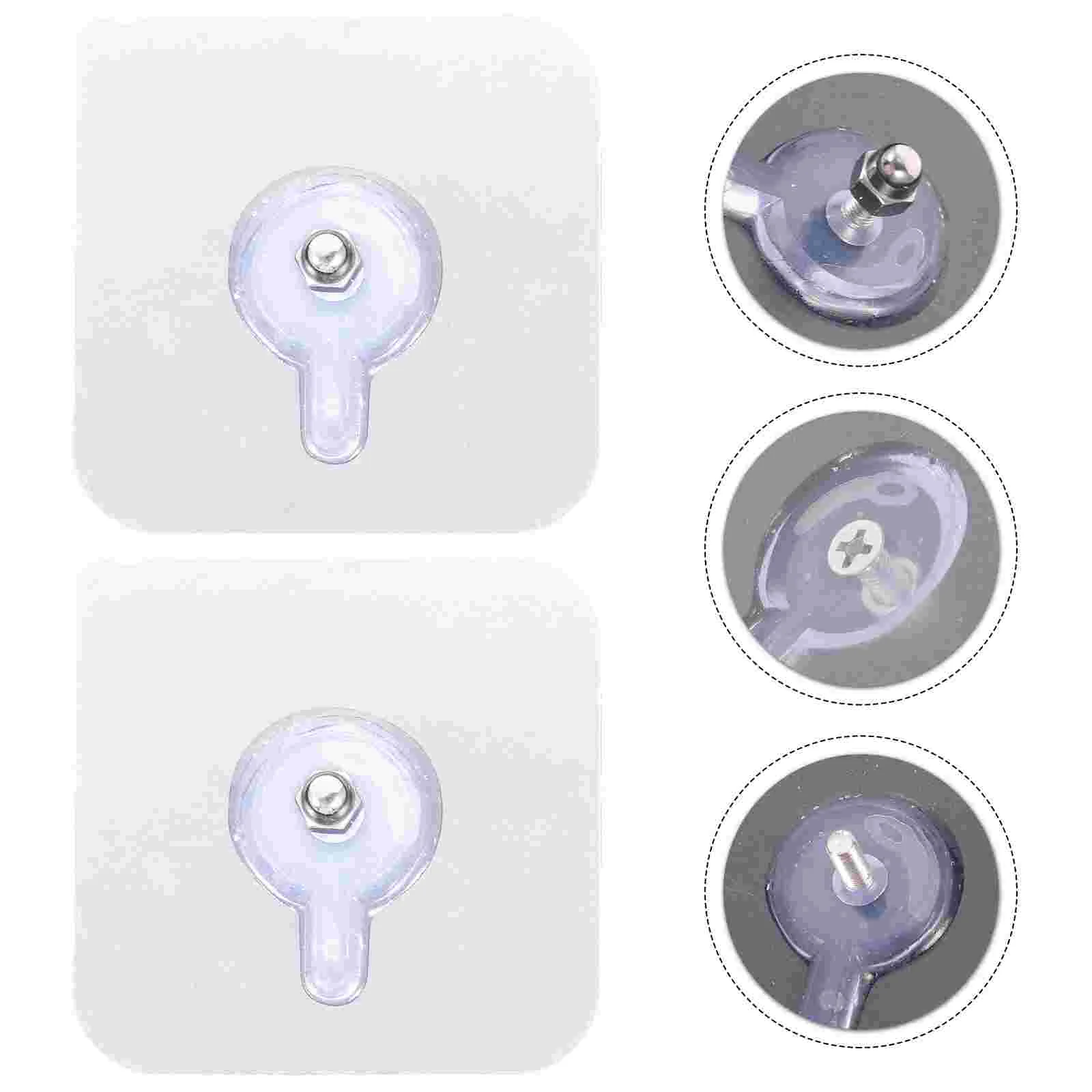 

10 Pcs Black Screw Hooks Towel Hook Wall Hanging Picture Hook Self Sticky Hooks Acrylic Adhesive Wall Hooks