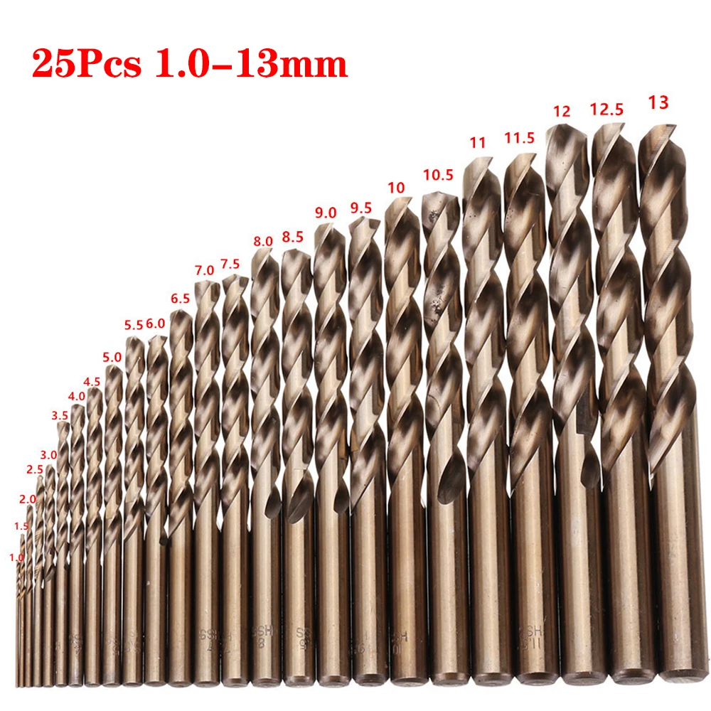 

High Quatity HSS-Co M35 Cobalt Straight Shank Twist Drill Bits Power Tool Accessories For Metal Stainless Steel Drilling