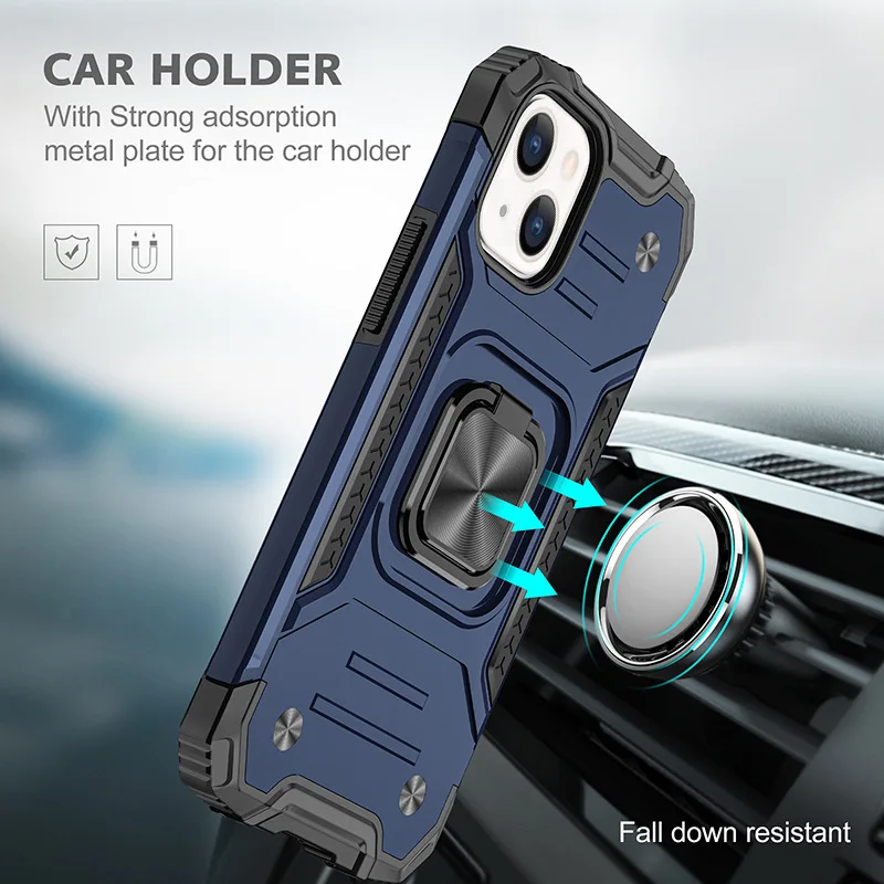 

Military Grade Case For iphone 14 13 12 11 Pro Max X XS XR 7 8 Plus Magnetic Suction Bracket Armor Shockproof Phone Cover
