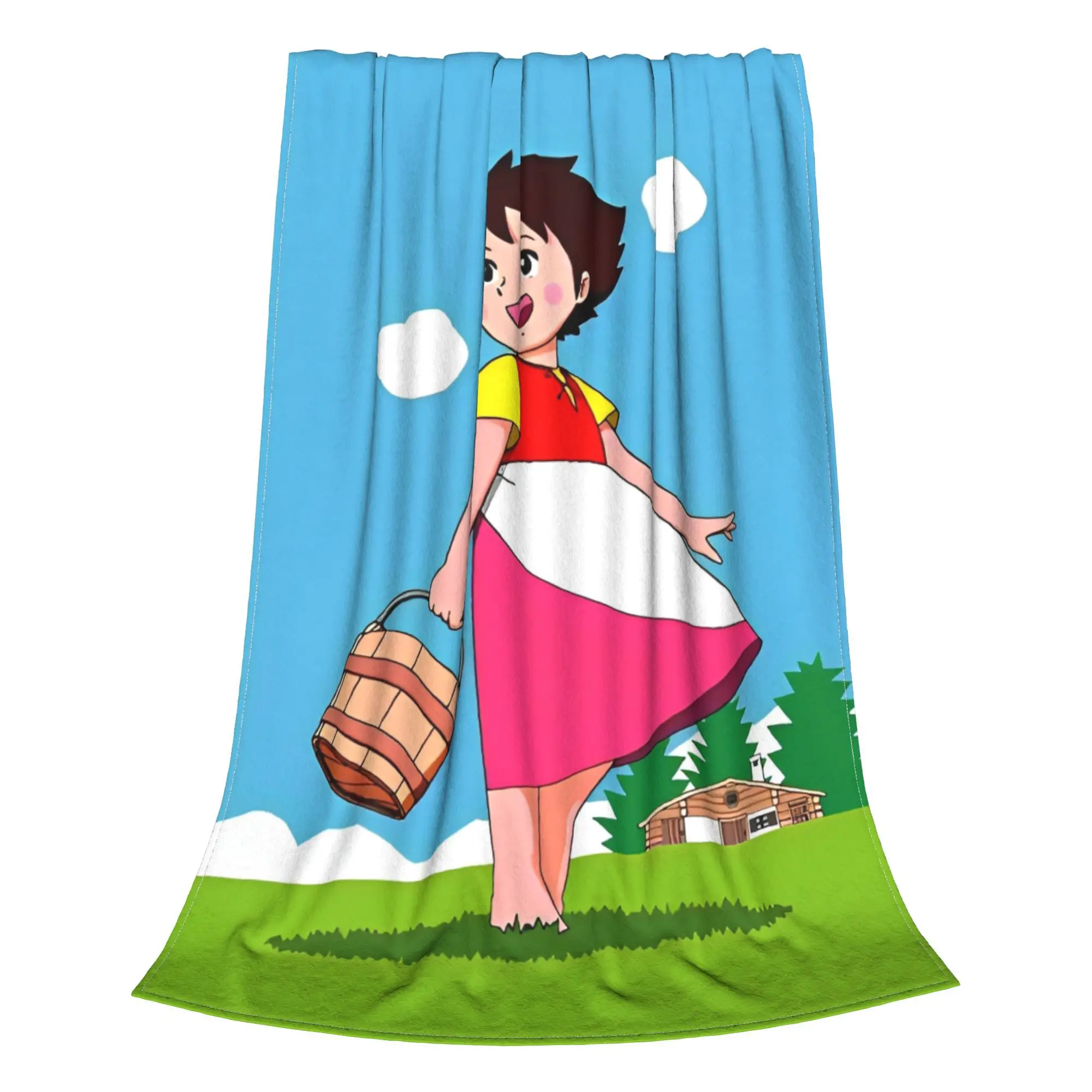 Heidi The Girl of Alps аниме бархатное одеяло мультяшное для дома и улицы супер теплое