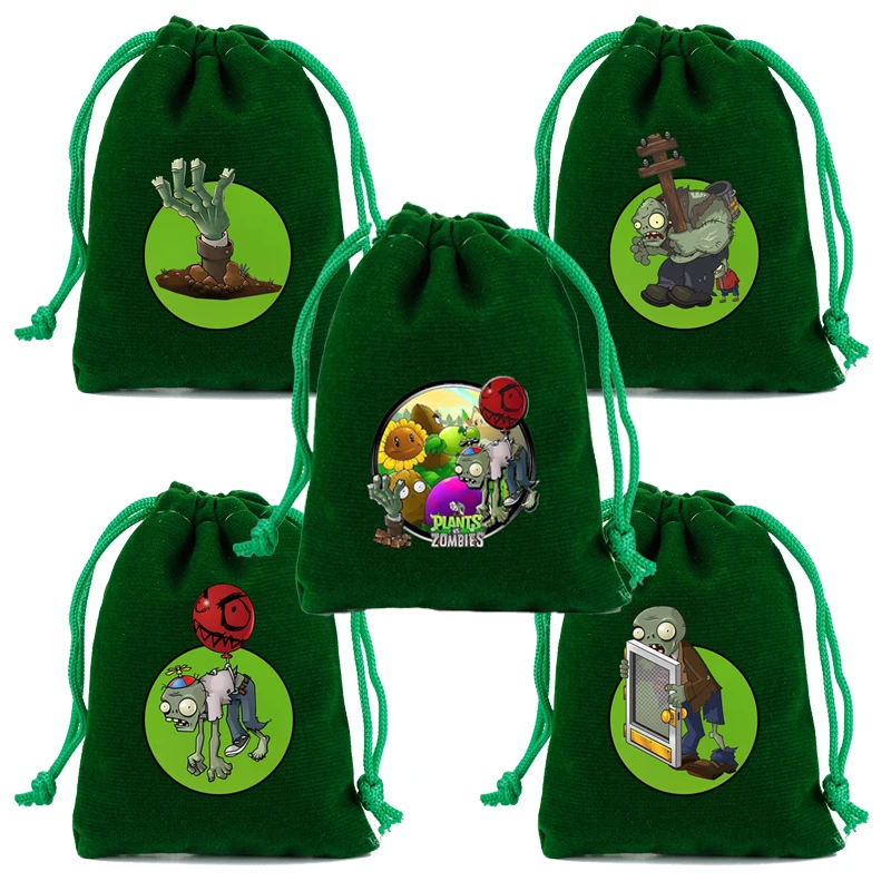 Сумка на шнурке для растений против зомби мультяшная портативная Подарочная