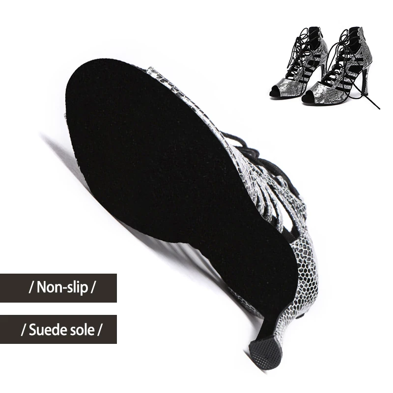 DKZSYIM Women Latin Dance Shoes Ballroom Salsa Dancing Shoes Girls Party Dancing Shoes Ballroom Ladies Mesh Boots Woman New