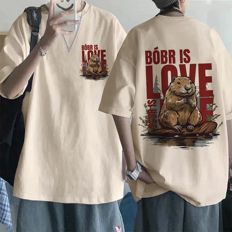 Kurwa Bober Harajuku Y2k Карманная футболка Bobr Футболка с героями мультфильмов для женщин