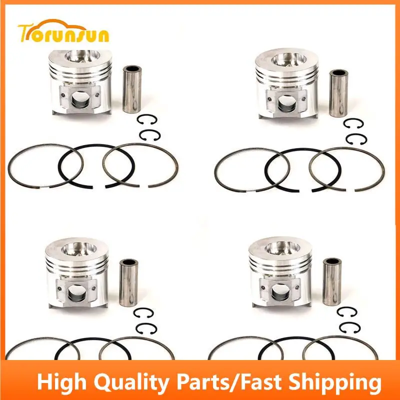 

New 4 Sets STD Piston Kit With Ring 8-98068-158-1 Fit For Isuzu 4LE2 Engine 85MM
