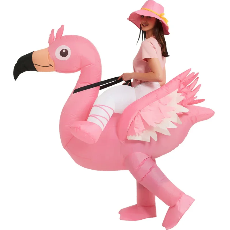 

Inflatable Flamingo Costume for Children and Adults, Unicorn Costume for Halloween Party Riding