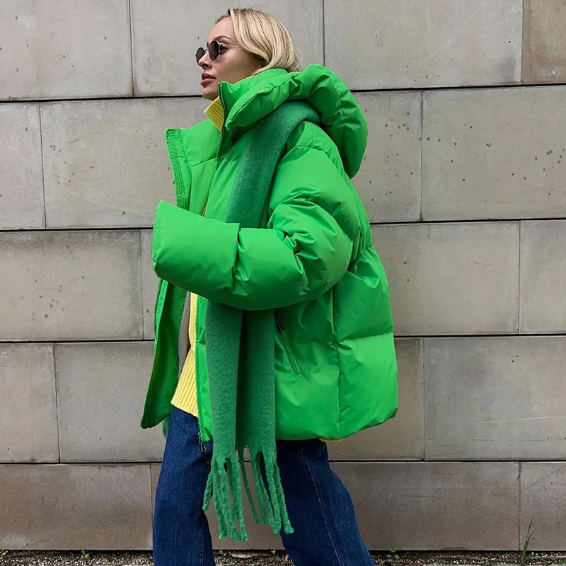 

Женское теплое зимнее пальто с капюшоном, женское хлопковое пальто, новинка 2023, модное свободное женское хлопковое пальто для отдыха высокого качества NBH927