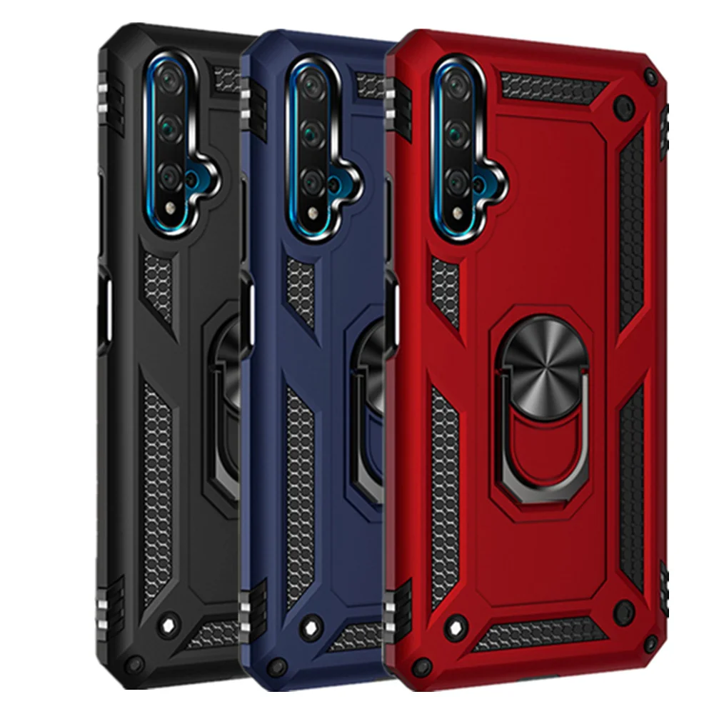 

Nova 5T Case For Huawei Nova 4 5T 5 Pro Coque Magnet Car Ring Stand Holder Cover For Huawei Honor 20 Soft Silicone Funda Bumper