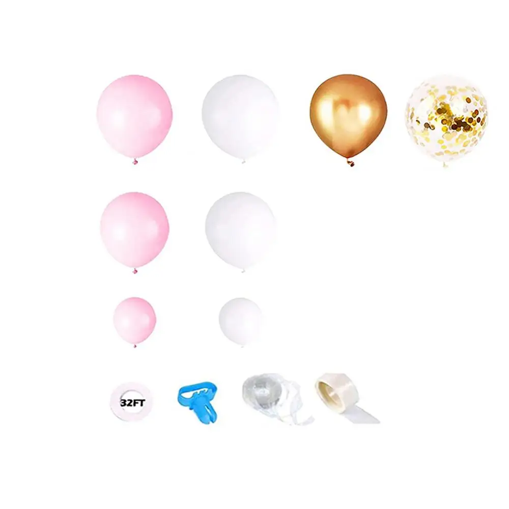 

Воздушные шары розовые, нежные и компактные, легко украсят атмосферу, создание воздушных шаров, украшение на выпускной, Праздничный Орнамент, набор шаров