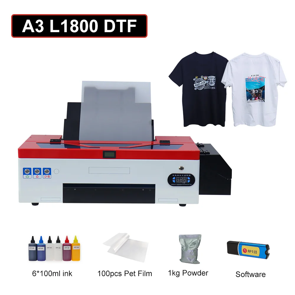 Принтер A3 L1800 DTF для футболок 
