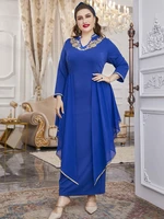 toleen women plus size large maxi dresses 2022 luxury chic elegant long sleeve muslim turkey party evening wedding robe clothing
