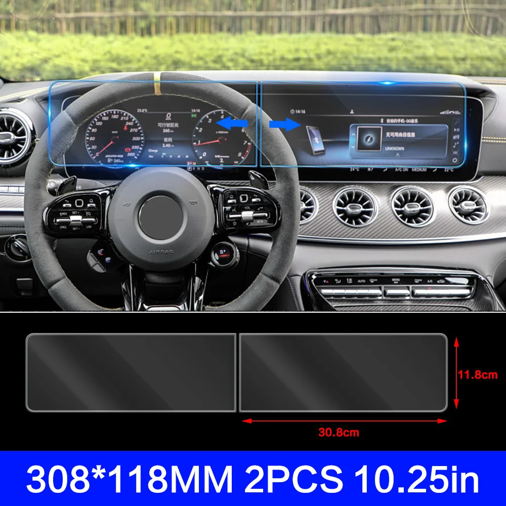 

For Mercedes Benz AMG GT 43 50 53 63 2019 2020 2021 Car GPS Navigation LCD Screen Tempered Glass Protective Film Anti Scratch
