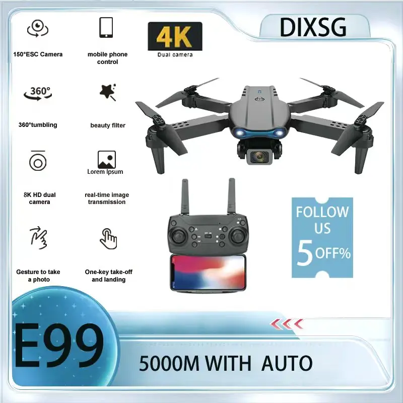 

Дрон DIXSG K3 E99 с нагрузкой Профессиональный Квадрокоптер препятствия дроны на радиоуправлении Вертолеты 4K двойная камера Дрон игрушки с дистанционным управлением