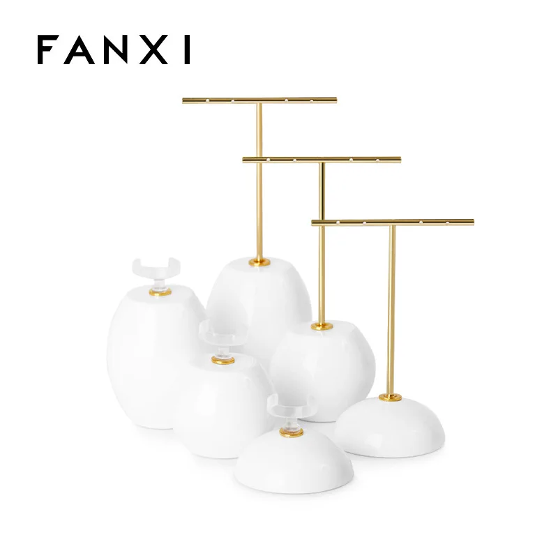 Creative jewelry rack simple light luxury T-shaped earrings earring rack ring ring seat white SZ035