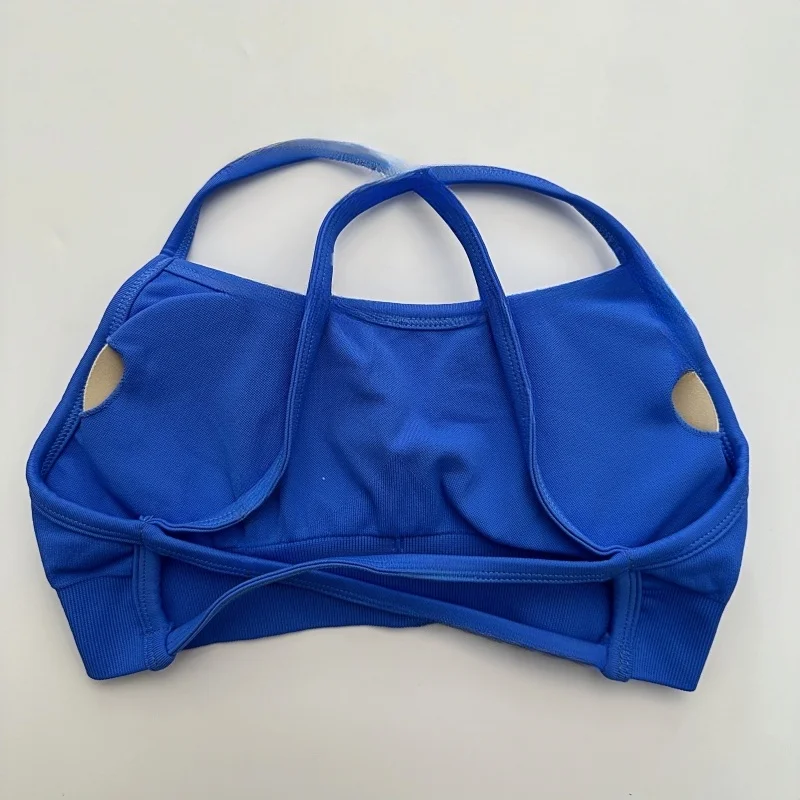 Спортивный бюстгальтер с динамической спинкой женский бесшовный