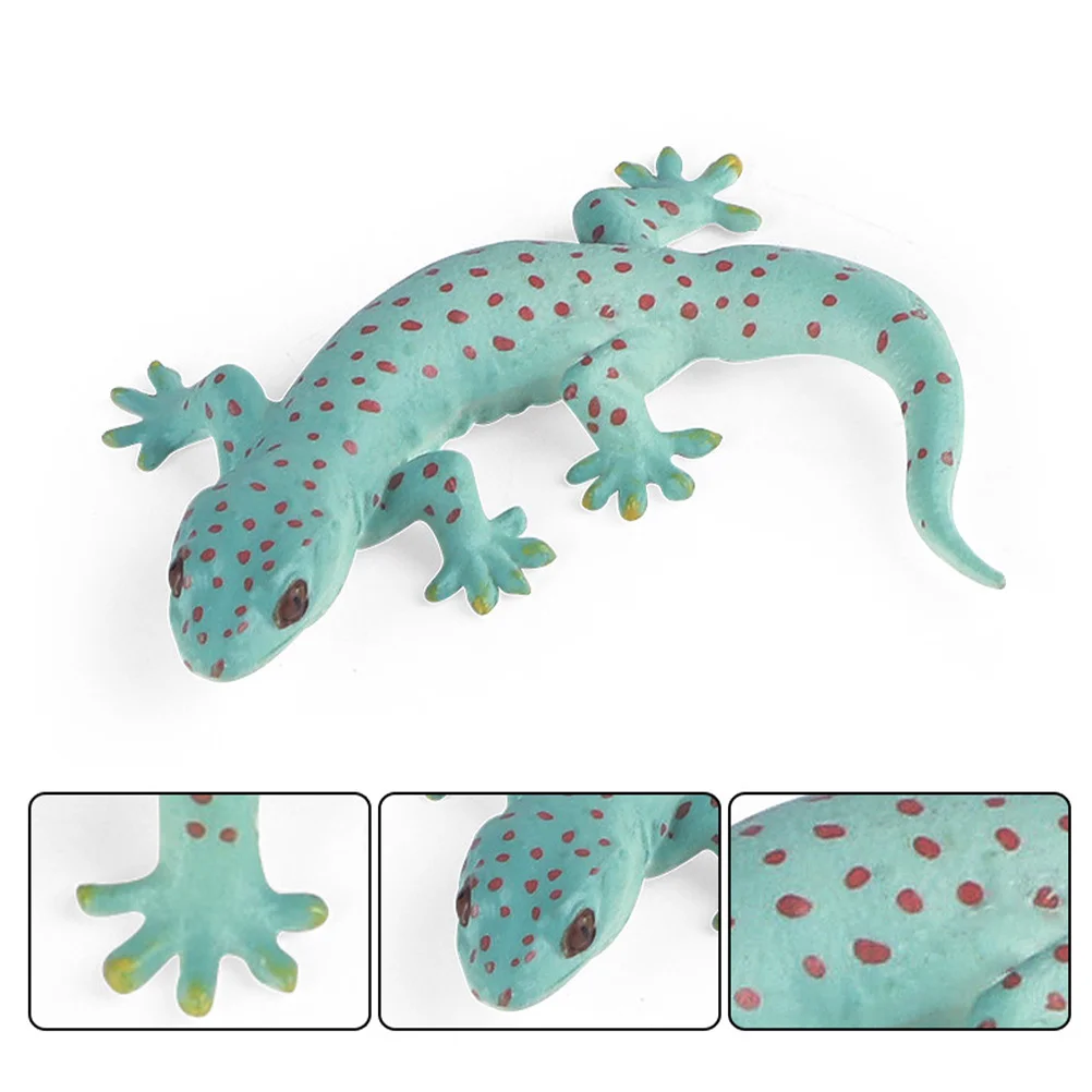 

2 Pcs School Office Desk Toys Toy Toddler Rubber Lizard Statues Lizard Figure Toys Garden Animal Decor Miniature Toys