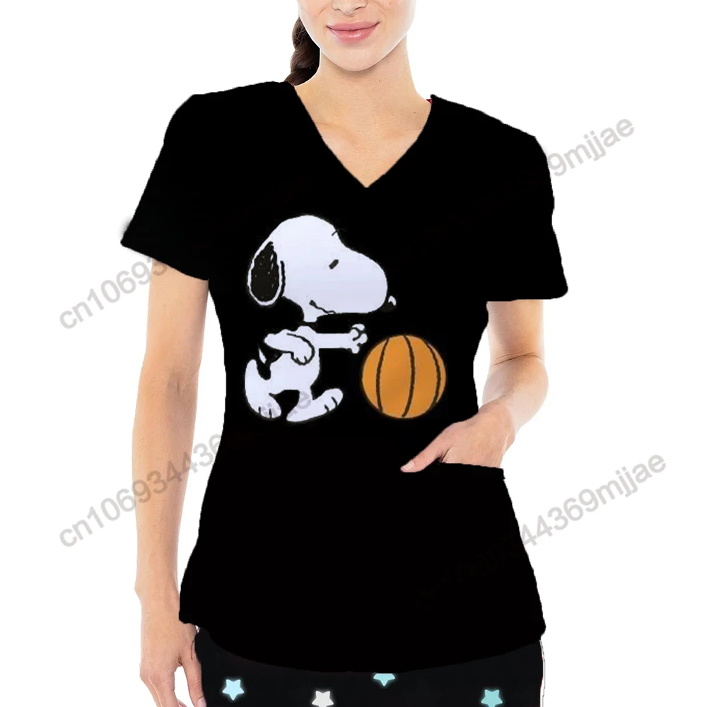 

Nurse Uniform Korean Style Clothes Y2k Pockets Women's T-shirt Womens Blouses Women Summer 2023 Shirts & Blouses Womans Clothing