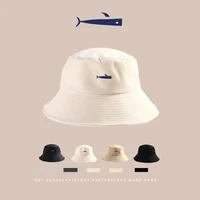 unisex bucket hats women men embroidered fashion cotton beach sun hats korean solid climbing outdoor sunscreen fisherman hat