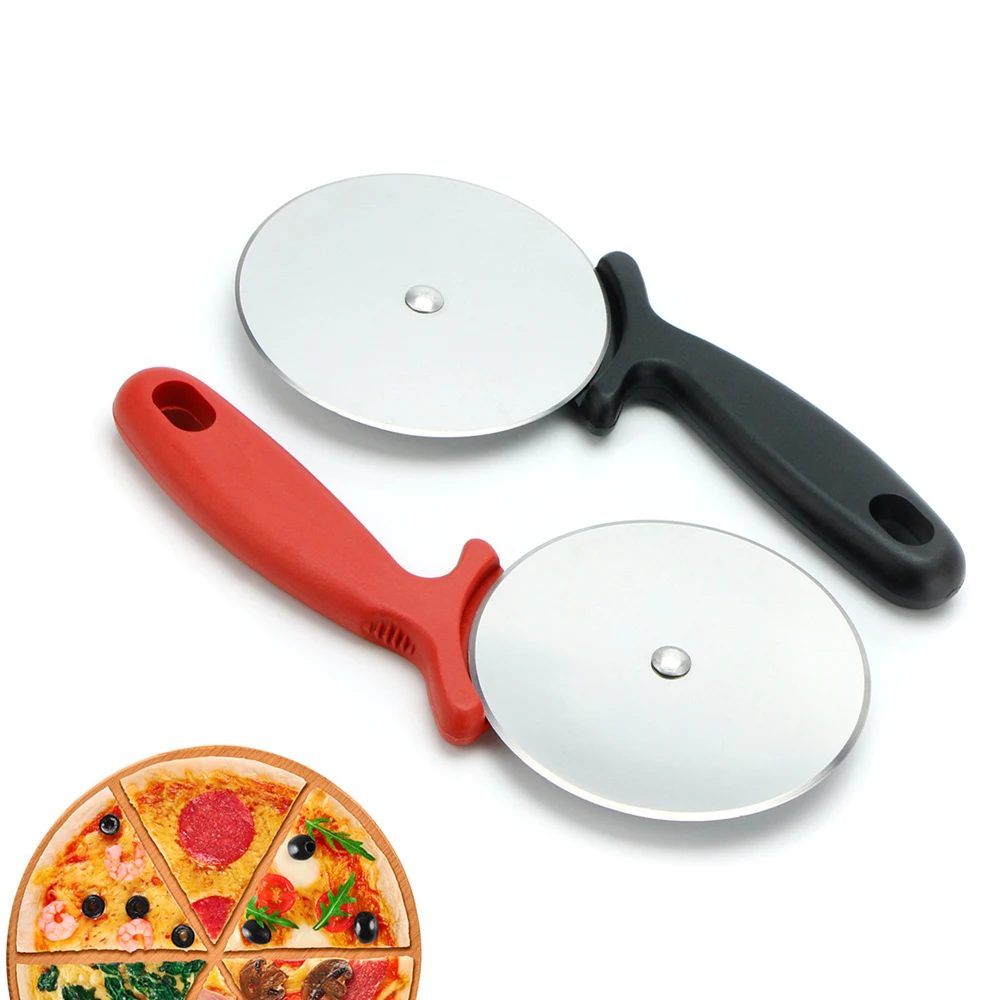 

Stainless Steel Pizza Cutter Knife Single Wheet Roller Pizza Scissors Waffle Cookies Pastry Cake Cutting Tools Bakeware Kitchen