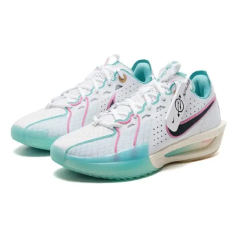 Nike Air Zoom G.T. Баскетбольные кроссовки Cut 3 унисекс низкие белые/синие HM3699-161