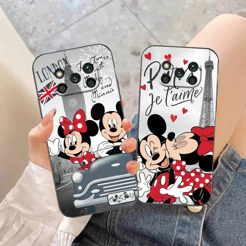 

Paris Minnie Mickey mouse Cover Funda Phone Case For Xiaomi A2 8 9 SE 9T CC9 CC9E 10 10T 10S Note 10 Lite Pro 5G Carcasa Case