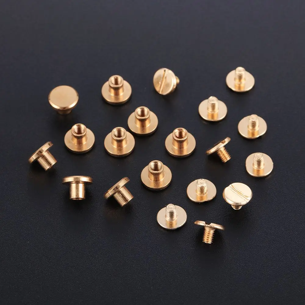 

10sets Crafts Leather Craft Scrapbooking Garment decoration nail Brass Cloth Button screw Nail Rivets