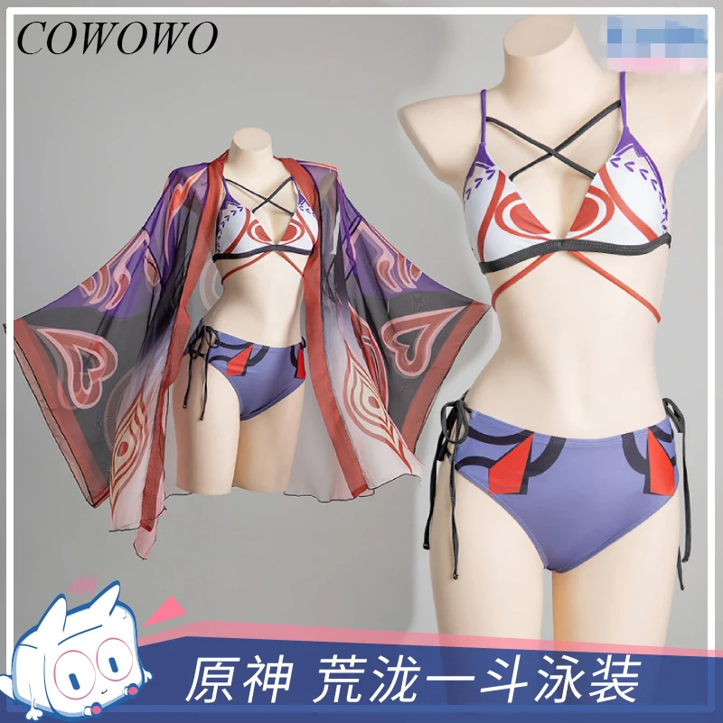 

COWOWO Аниме! Женский купальник для косплея, летний, весенний