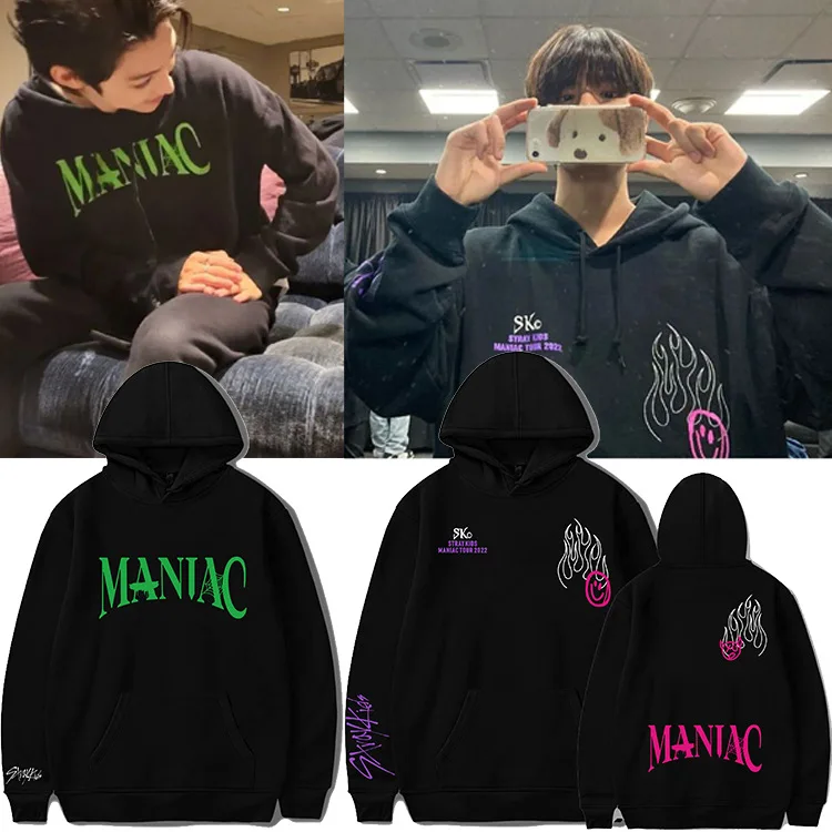 

New Korean Fashion K Pop Kpop K-pop Clothes StrayKids MANIAC Hoodie Sweatshirts Pullovers Female Harajuku Streetwear Hooded Top