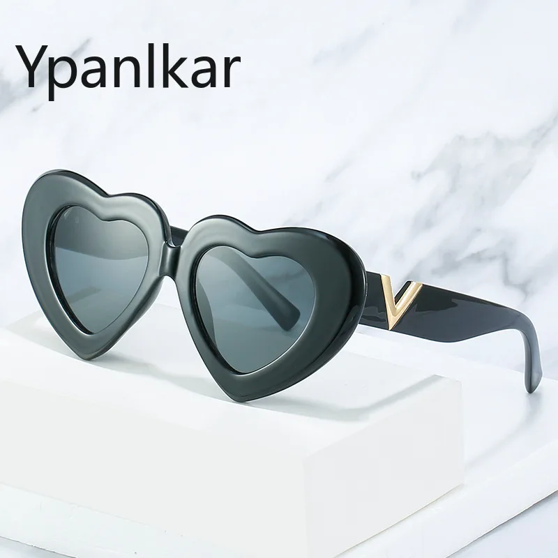

Fashion Heart Shaped Sunglasses Women Luxury Brand Retro Cat Eye Sun Glasses Designer Travel Party Shades Glasses UV400