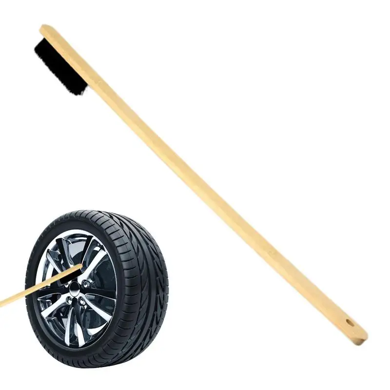 

Щетка для шин автомобильных колес, универсальная щетка с длинной ручкой, эргономичный износостойкий скребок для колес, инструмент для мытья автомобиля