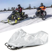 1pc universal waterproof dustproof anti uv multifunction trailer sled cover winter outdoor silver snowmobile motorcycle cover
