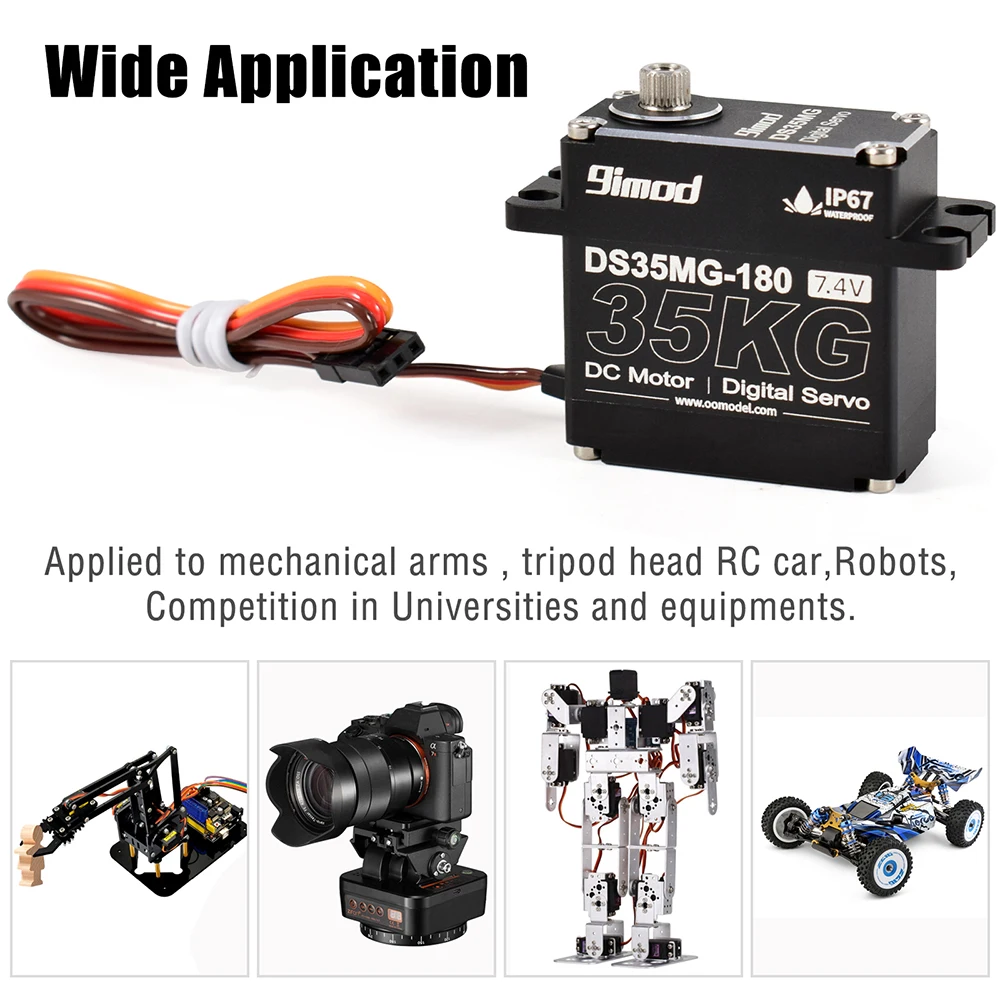 Водонепроницаемый серводвигатель с металлической шестерней для Arduino Traxxas