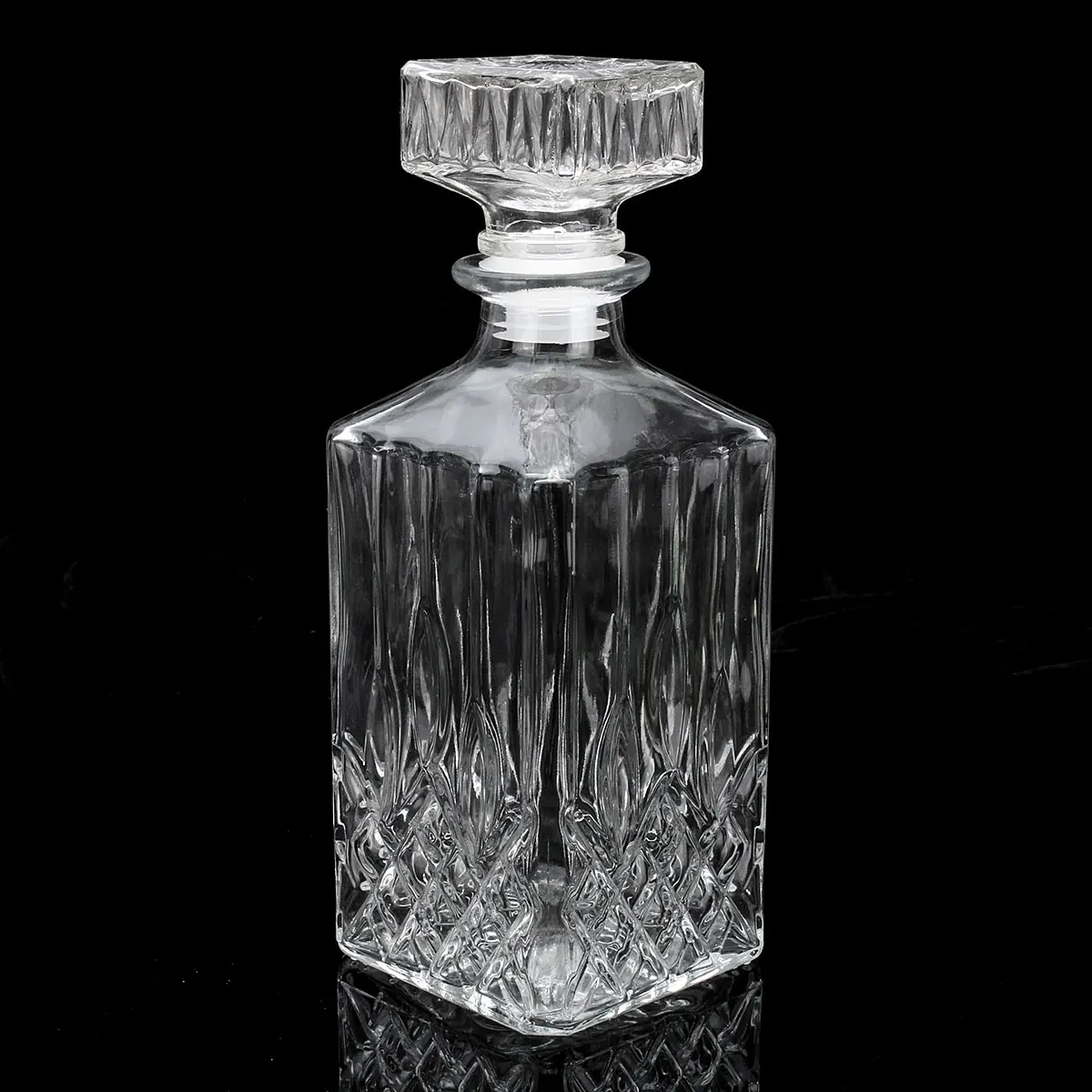 

Алмазная стеклянная бутылка 800 мл, разливная винтажная стеклянная бутылка для ликера, виски, Хрустальная бутылка, графин для напитков, графин, бар