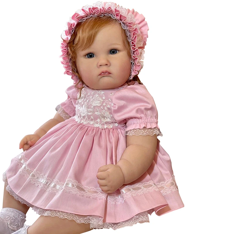 60CM Handmade High Quality Toddler Maggie Detailed Lifelike Hand-rooted hair Collectible Art Doll | Dolls