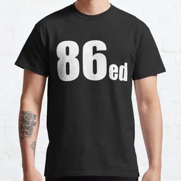 

Забавные высококачественные футболки с принтом 86ed Kitchen Slang, Мужская короткая футболка бренда YINBU, модная футболка с графическим рисунком